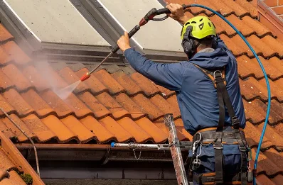 Démoussage et hydrofuge de toiture à Merlas